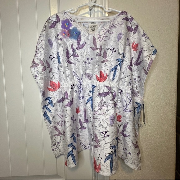 NWT Disney Frozen 2 Cover-Up Floral Leaf Design for Girls, sz 7/8 - Picture 6 of 11